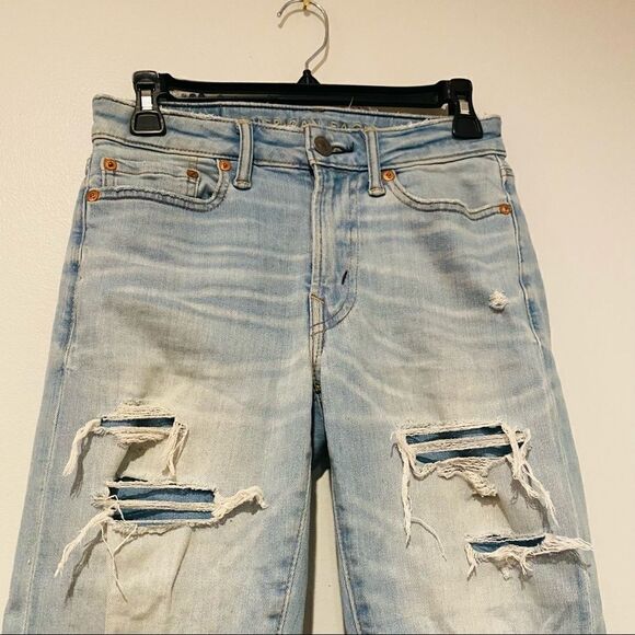 AEO Cozy Airflex+ Distressed Jeans Size 26 x 28 - Picture 2 of 7